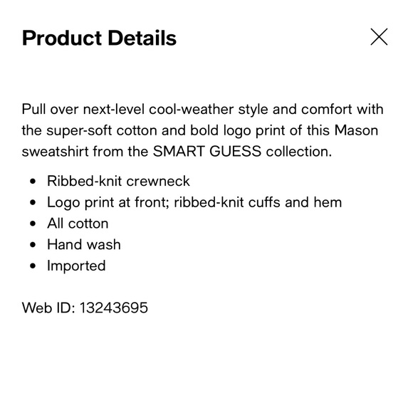 Guess Mason Men’s Long Sleeve Distressed Crewneck Navy Blue Logo Sweater - Picture 11 of 11